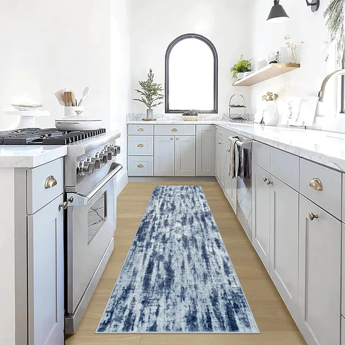 Miniatura 33 de Alfombras de Pasillo Lavables de 2'6''x8': Alfombra de Pasillo Moderna Abstracta para Interiores, Suave, Pelo Bajo, Alfombra Delgada, Multi