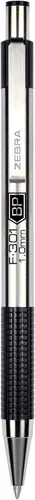 Miniatura 3 de Zebra Pen F-301 Bolígrafo retráctil, barril de acero inoxidable, punta fina, 0.028 in, tinta surtida, paquete de 4 y lápiz mecánico M-301, barril