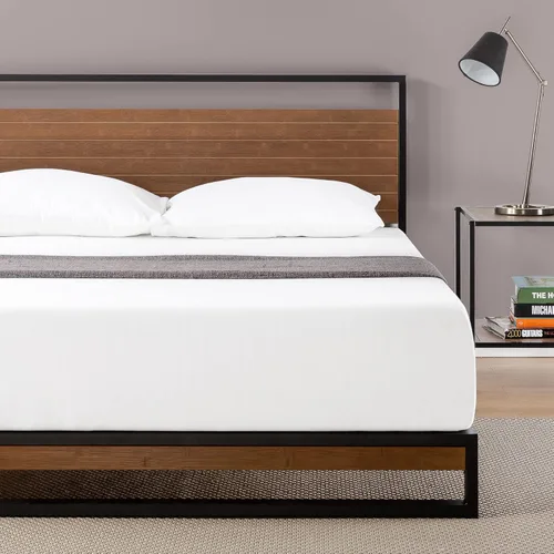 Miniatura 2 de ZINUS Suzanne - Base de cama de plataforma de metal y madera de 37 pulgadas, construcción de madera maciza y acero, no necesita somier, soporte