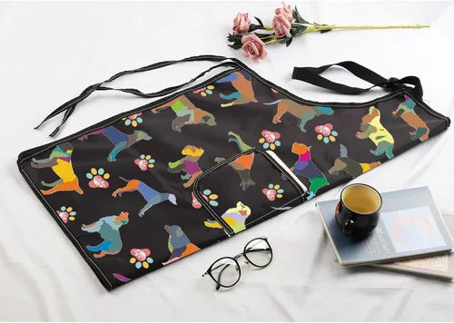 Miniatura 7 de MBMSO Delantal de aseo para perros con bolsillo, regalo colorido para amantes de los perros para peluqueros