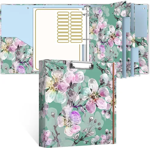Miniatura 39 de Rouidr Carpeta de 3 anillos con portapapeles, 1 pulgada, 8.5 x 11 pulgadas, tamaño carta, carpetas organizadoras con pestañas divisorias y fundas