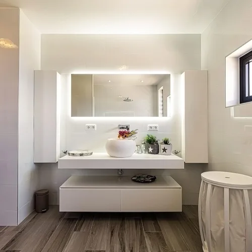 Miniatura 3 de Tira de luces LED blancas, tira de luz LED inteligente regulable de 16.4 pies, 6500 K, luz blanca brillante de día, adhesivo fuerte, 600 luces LED
