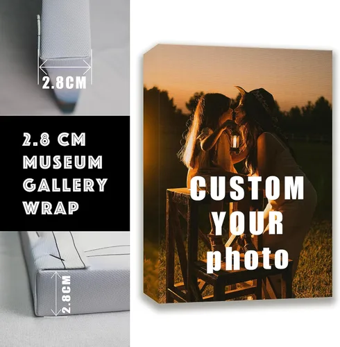 Miniatura 4 de Impresiones en lienzo personalizadas (lienzo enmarcado, 8 x 8 pulgadas), impresión de lienzo personalizada con tu foto, perfecto para decoración