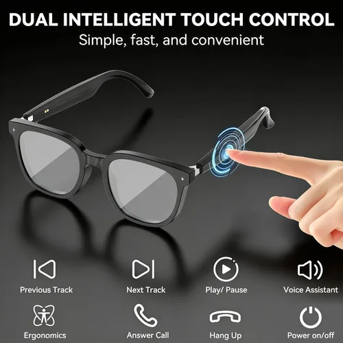 Miniatura 3 de Lentes inteligentes AI 2026, gafas Bluetooth para hombres y mujeres, música y llamadas de oído abierto, control táctil, asistente de voz, traducción