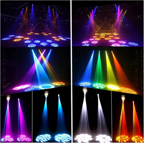 Miniatura 3 de Big Dipper LS10 DMX - Foco de cabeza móvil, luz de escenario activada por sonido de 35 W con panorama de 540°, inclinación de 200° y 8 patrones GOBO