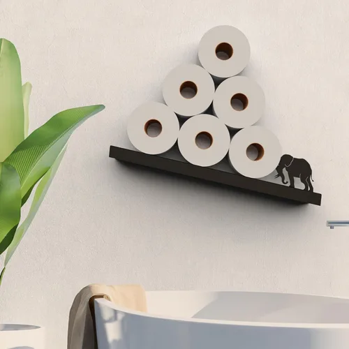 Miniatura 7 de Artori Estante Flotante de Almacenamiento para Papel Higiénico - Decoraciones de Pared de Baño, Soporte de Papel Higiénico de Pared Inclinado