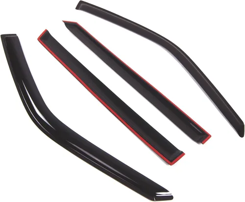 Miniatura 2 de Visor de ventana compatible con Suzuki XL-7 2001-2006, DGWV2-404, deflector de montaje exterior, protector de lluvia, humo oscuro, juego de 4 piezas