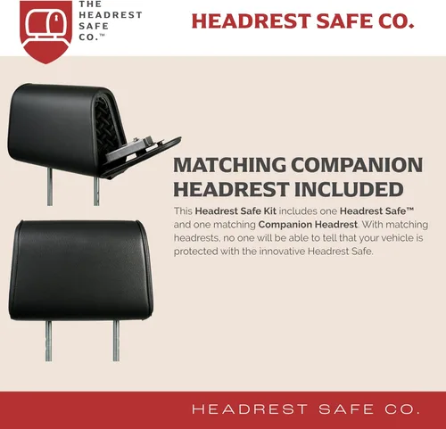 Miniatura 2 de El reposacabezas seguro HEADREST Vulcan de polipiel - Reposacabezas seguro para asiento del pasajero + reposacabezas para acompañante - Juego