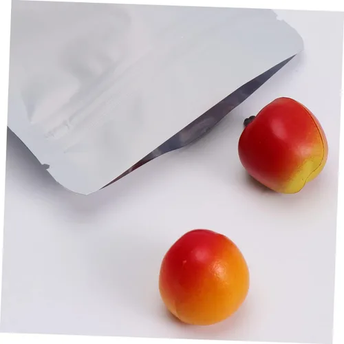 Miniatura 8 de 100 bolsas con cierre de cremallera aluminizadas con ventana transparente, bolsas de almacenamiento de alimentos para aperitivos y té, embalaje a