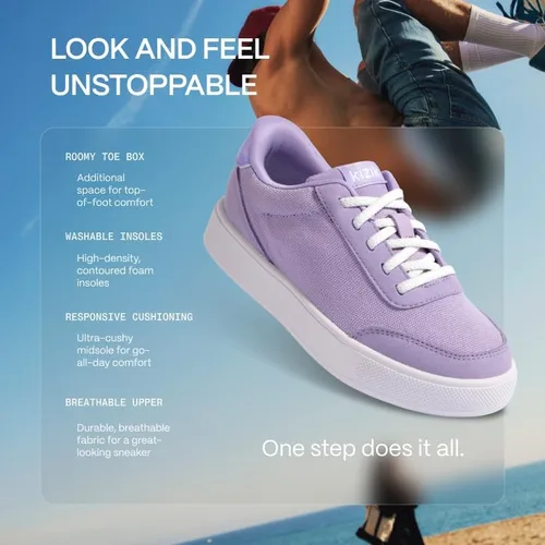 Miniatura 3 de Kizik Zapatos para niños zapatos cómodos de lona transpirable y gamuza de Praga, zapatos cómodos de manos libres Zapatos casuales para niños sin