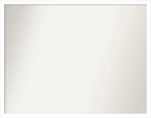 Miniatura 189 de Amanti Art Espejo de baño blanco para sobre el fregadero, 32 x 45 pulgadas, espejo de tocador rectangular blanco esbelto, marco de madera moderno