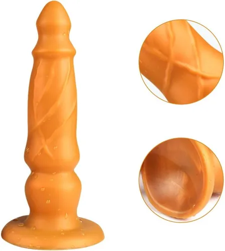 Miniatura 4 de FST Tapón anal de cabeza cónica, ajuste vaginal, estimulación del punto G, consolador, texturas de bulto, masaje de próstata con fuerte ventosa