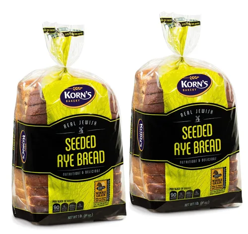 Miniatura 8 de Pan de pumpernickel, paquete de 2 unidades, 16 onzas por pan, delicioso pan sándwich Pan Kosher Pan fresco Sin lácteos y nueces Stern's
