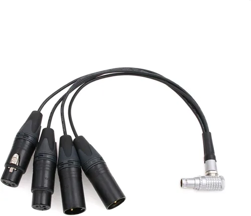 Miniatura 4 de Cable de salida de entrada de audio XLR Atomos de 10 pines a 2x3 pines para grabador de monitor Shogun (ángulo recto 10pin)