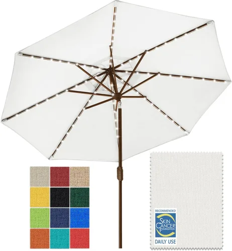 Miniatura 69 de EliteShade - Sombrilla solar de 9 pies / 2.74 metros, con 80 luces LED para patio, mesa al aire libre, con ventilación y cubierta que no se decolora