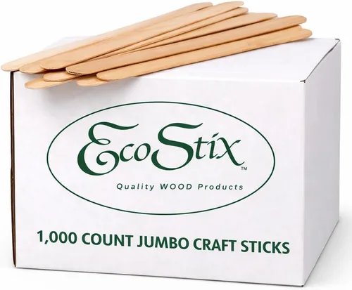 Miniatura 8 de Palitos de manualidades jumbo de colores Eco Craft Stix de 6 pulgadas, paquete de 1,000 unidades de palitos de manualidades jumbo