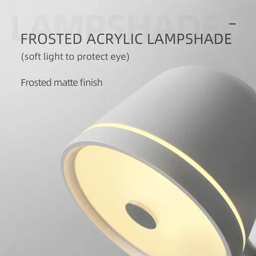 Miniatura 4 de Aisilan Lámpara de pared LED con enchufe con control de atenuación táctil. Lámpara de pared ajustable con ángulo montado en la pared, antirreflejos