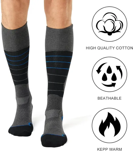 Miniatura 4 de CS CELERSPORT Paquete de 234 calcetines de esquí para hombres y mujeres para esquí, snowboard, calcetines de rendimiento de invierno
