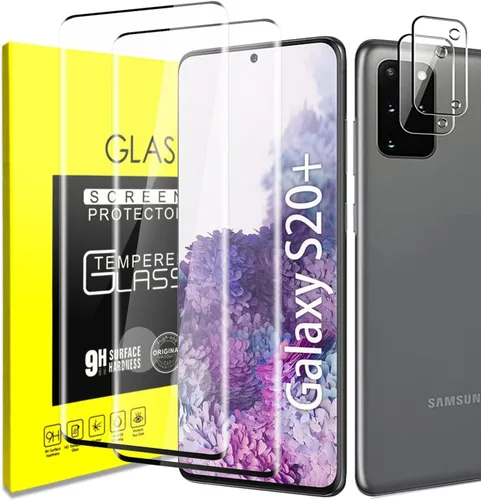 Miniatura 8 de Samsung Galaxy S20 Protector de pantalla de vidrio templado con protector de lente de cámara [cubierta curva 3D] [compatible con huellas dactilares]