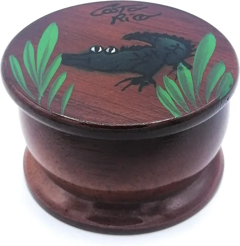 Miniatura 2 de Joyero de madera - Decoración pintada a mano - Juego de 1 joyero auténtico de la selva tropical costarricense - Artesanal - Estuche