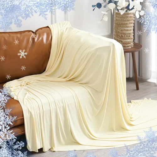 PHF Manta Reversible de Doble Enfriamiento Tamaño Throw, Suave Arc-Chill Q-Max>0.5 Delgada de Verano de Una Sola Capa para Personas que Duermen con