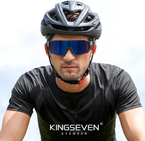 Miniatura 3 de KINGSEVEN Gafas de sol polarizadas de ciclismo para hombre, gafas de sol deportivas MTB gafas de bicicleta UV400 protección LS910