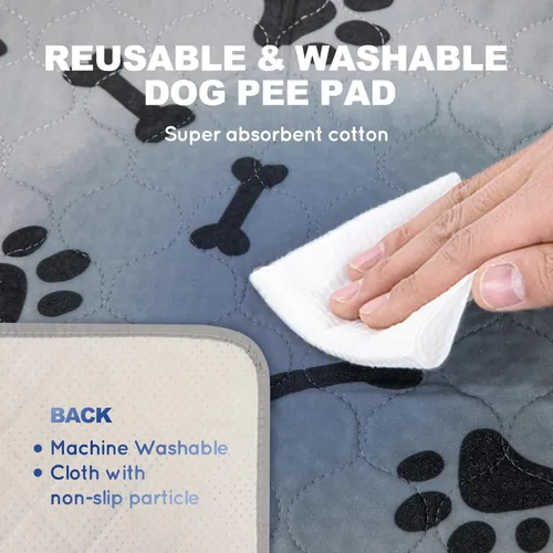Miniatura 3 de HQ4US 4LEGS Almohadilla de césped para perros con bandeja, extra grande de 45 x 34 pulgadas, almohadilla de césped artificial ultra absorbente
