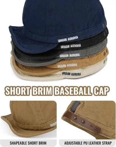 Miniatura 4 de CLAPE Gorra de béisbol suave de ala corta con estilo de camionero/gorra de béisbol