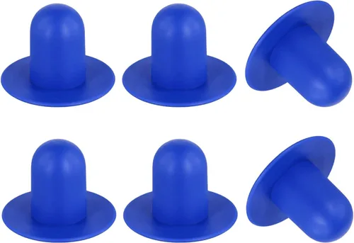 Tinoaly 6 tapones de piscina para piscina sobre el suelo, tapón de orificio de filtro de bomba de goma, tapones de pared para piscinas, repuesto Azul