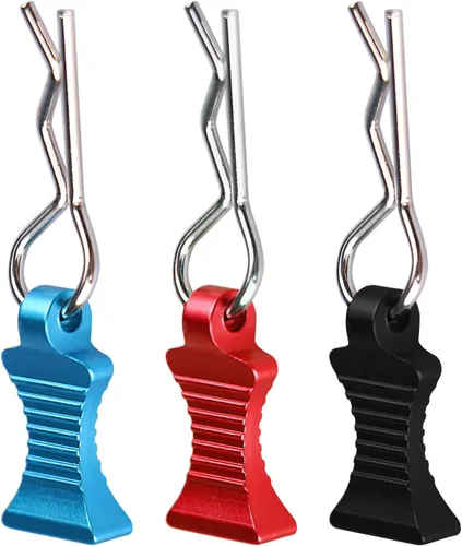 Miniatura 3 de AIMROCK Clips de cuerpo RC R Pins 30 grados ángulo RC Clips con pestañas de tracción para 1/10 1/12 Traxxas Arrma Axial Losi HPI RC Car Crawler Azul