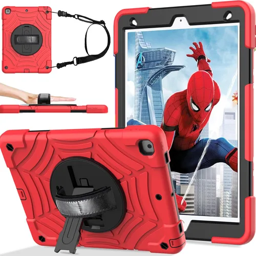 Miniatura 8 de BMOUO Funda para iPad de 9ª/8ª/7ª generación -10.2 pulgadas 2021/2020/2019 con protector de pantalla, soporte giratorio de 360º correa de mano