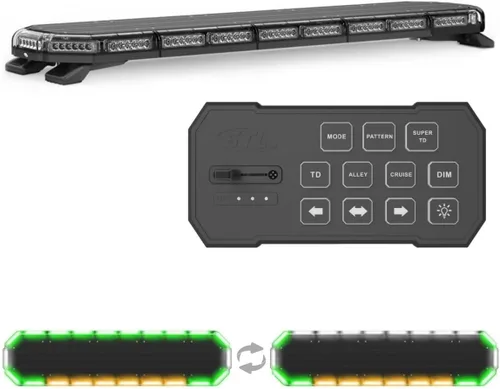 Miniatura 24 de SpeedTech Lights Super Takedown K-Force Elite 47 Barra de luz LED – 180 LED, 540 W montaje en techo advertencia de emergencia para policía, Ámbar