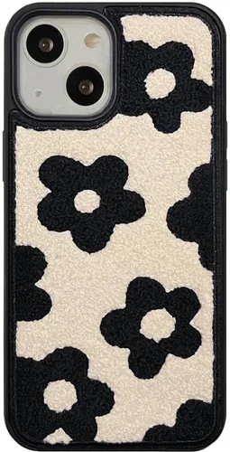 Miniatura 12 de Funda de briquetas linda y esponjosa para iPhone 14, 6.1 pulgadas (negro)