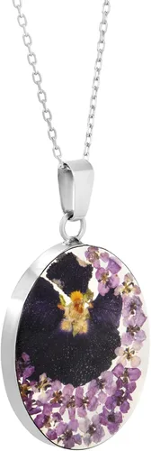 Miniatura 20 de Amazon Essentials Collar con colgante de flor prensada de plata de ley y oro sobre plata esterlina (anteriormente colección Amazon)