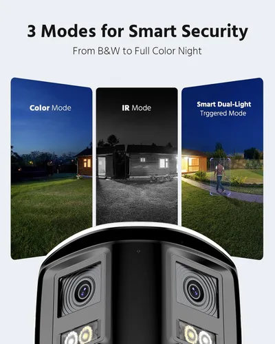 Miniatura 4 de ANNKE Sistema de cámara de seguridad PoE 4K con lente dual, vista panorámica de 180°, NVR H.265+ de 12MP con disco duro de 2 TB, 4 cámaras IP