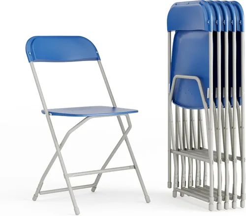 Miniatura 26 de Flash Furniture Hercules Series Silla plegable de plástico, color rojo, paquete de 6, capacidad de peso de 650 libras, cómoda silla para eventos