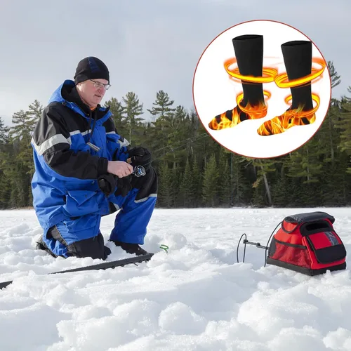 Miniatura 6 de Electric Heated Socks for Men Women, Battery Operated Washable Thermal Socks Winter Warm Socks for Outdoors Work Fishing Hunting Skiing Cycling