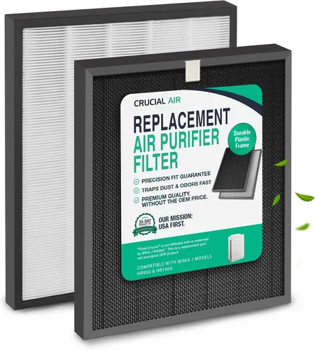 2 filtros purificadores de aire de repuesto compatibles con los modelos Winix J HR950 y HR1000, incluye 1 filtro purificador de aire y 1 filtro de