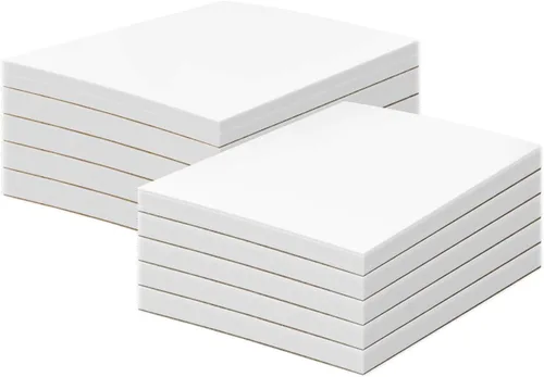 Miniatura 13 de 3" x 5" White Memo Pads w/ Chipboard on the Back – Blank White Writing Pads for Taking Notes, To-Do Lists, Reminders, Sketches Gummed Top, Easy