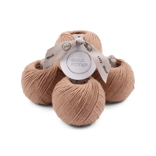 Miniatura 2 de Lazy Wool - Hilo de mezcla de algodón merino suave, peso peinado ligero DK, lavable a máquina, sin picazón, paquete de 4 (436 yardas en total), 25