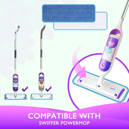 Miniatura 2 de Almohadillas de repuesto reutilizables para mopa eléctrica Swiffer Power Mop Kit de iniciación – Recambios de almohadillas Swifter Powermop