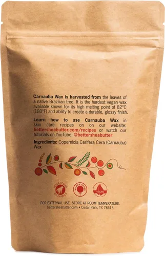 Miniatura 8 de Copos de cera de carnauba para bálsamos, velas y cuidado de la piel Cera vegana natural, ingrediente para bálsamo labial, bálsamos y acabado