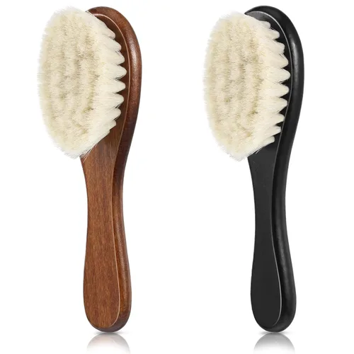 Miniatura 9 de Shappy 2 piezas de cepillo de peluquero para hombre, cepillo de barba para el cuello, herramienta de aseo suave con mango de madera para kits