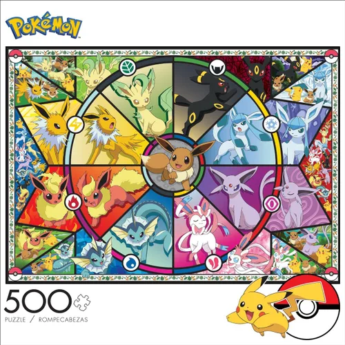 Buffalo Games - Pokémon - Eevee Evolutions Series 1 - Rompecabezas de 500 piezas para adultos - Rompecabezas desafiante perfecto para noches de