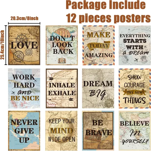 Miniatura 2 de 12 impresiones artísticas inspiradoras para pared, póster del mundo del futuro, tablón de anuncios, póster motivacional para aula, letrero