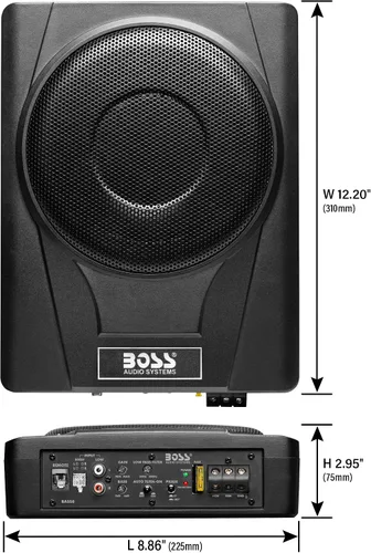 Miniatura 4 de BOSS Audio Systems BASS8 - Subwoofer amplificado para automóvil de 8 pulgadas bajo el asiento, 800 de alta potencia, perfil bajo, amplificador