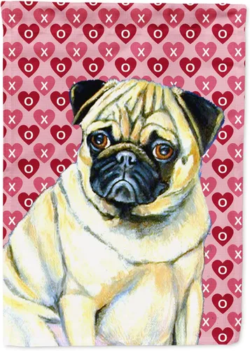 Miniatura 67 de Caroline's Treasures SS4484GF Bandera de jardín con diseño de bulldog inglés y corazones para el Día de San Valentín, bandera decorativa para patio