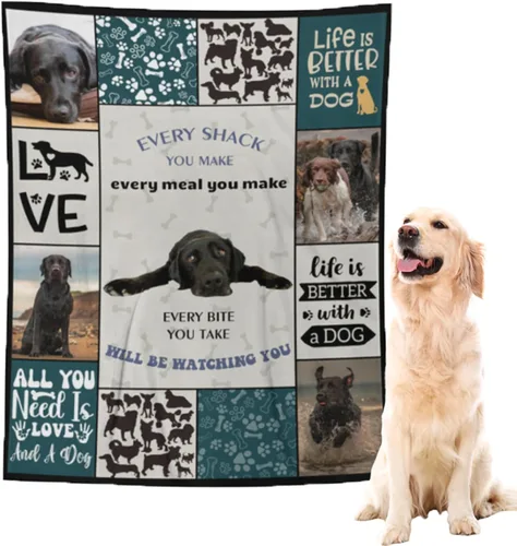 Miniatura 39 de Manta personalizada para perros con nombre – Manta personalizada para perros grandes, medianos y pequeños, manta suave y acogedora, regalo