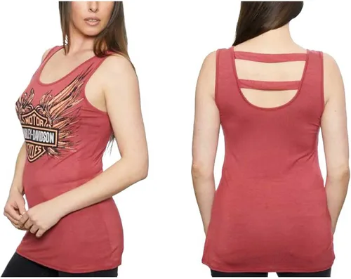 Miniatura 2 de Harley-Davidson - Camiseta sin mangas con cuello redondo adornado con cenizas de hierro para mujer