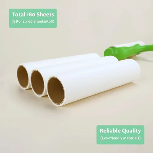 Miniatura 7 de Recambios de rodillo de pelusa de 10 pulgadas compatible con Evercare Layers Leo Smart Design Well & Good de 10 pulgadas, extra pegajoso, 60 hojas